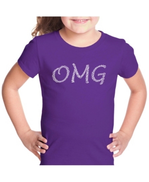 La Pop Art Girl's Word Art T-Shirt - Omg
