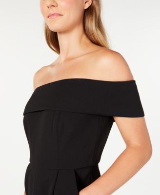 calvin klein off the shoulder jumpsuit