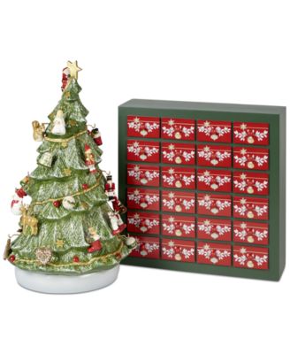 Christmas Toys Memory Advent Calendar 3D Tree with Ornaments & Storage Box
