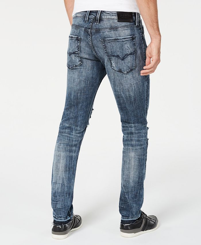 GUESS Men's Slim-Fit Ripped Jeans & Reviews - Jeans - Men - Macy's