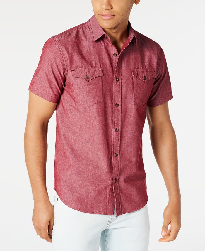 Levi's Men's Chambray Shirt & Reviews - Casual Button-Down Shirts - Men -  Macy's