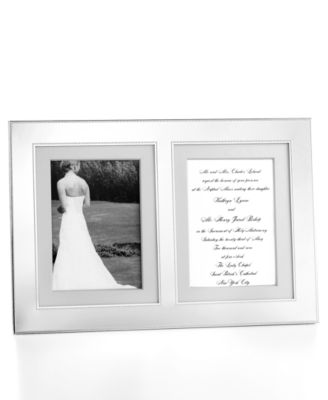 Martha Stewart Collection - Silver Bead Double Invitation Frame