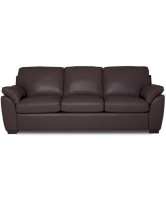 Lothan 87" Leather Queen Sleeper, Created for Macy's