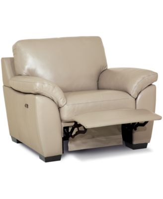 Lothan 41" Leather Power Footrest Recliner, Created for Macy's