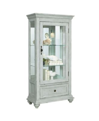 Southern Enterprises Mirage Mirrored Lighted Corner Curio Cabinet
