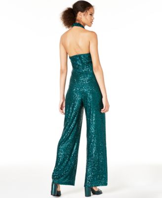 juniors sequin jumpsuit