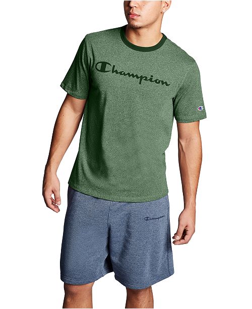 Champion Men S Heritage Script Logo Heathered T Shirt Reviews