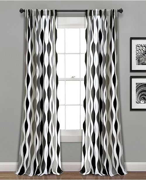Lush Decor Mid Century Geo Room Darkening 84 X52 Window Panel Set
