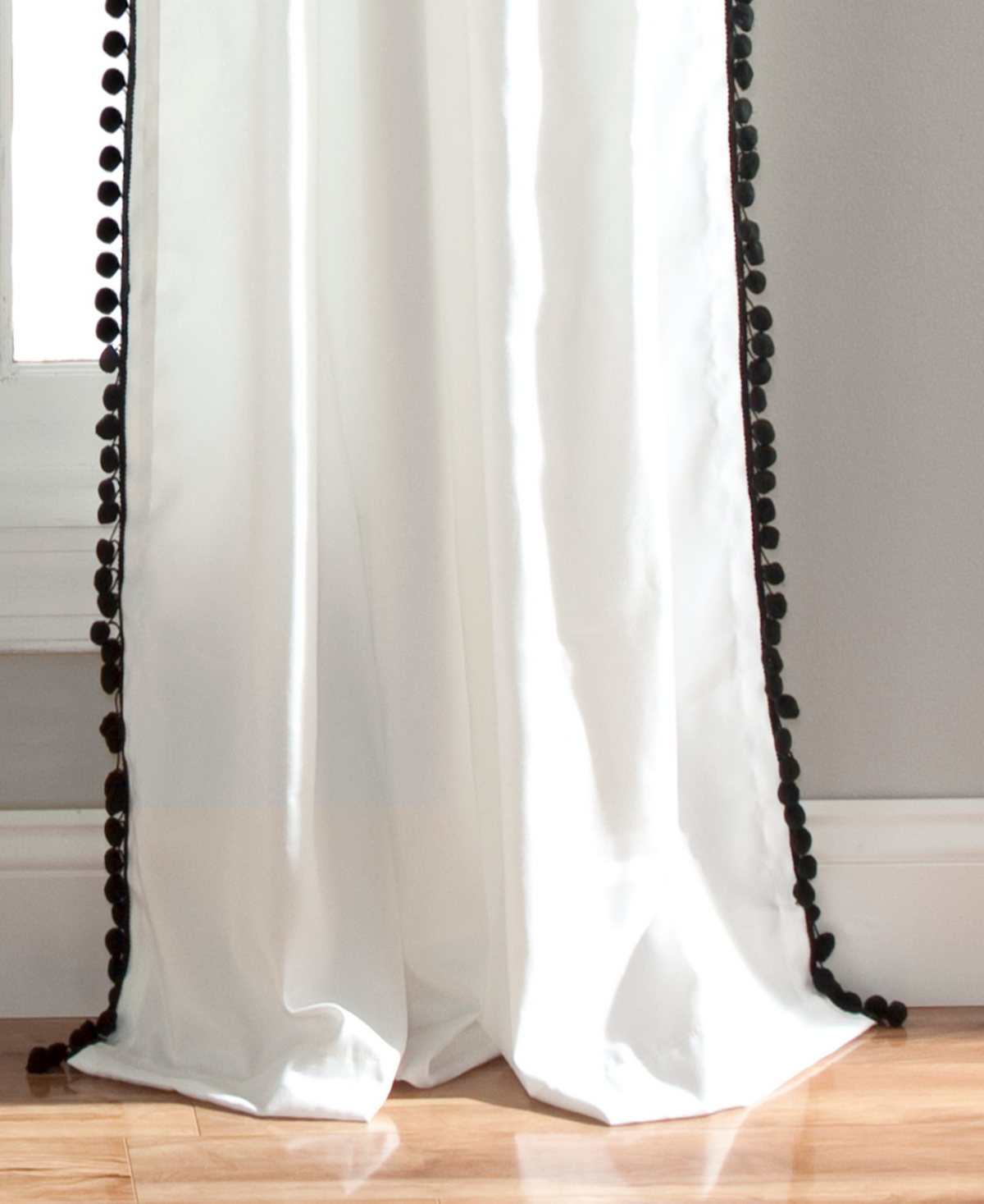 Pom Pom Trim 50" x 95" Curtain Panel