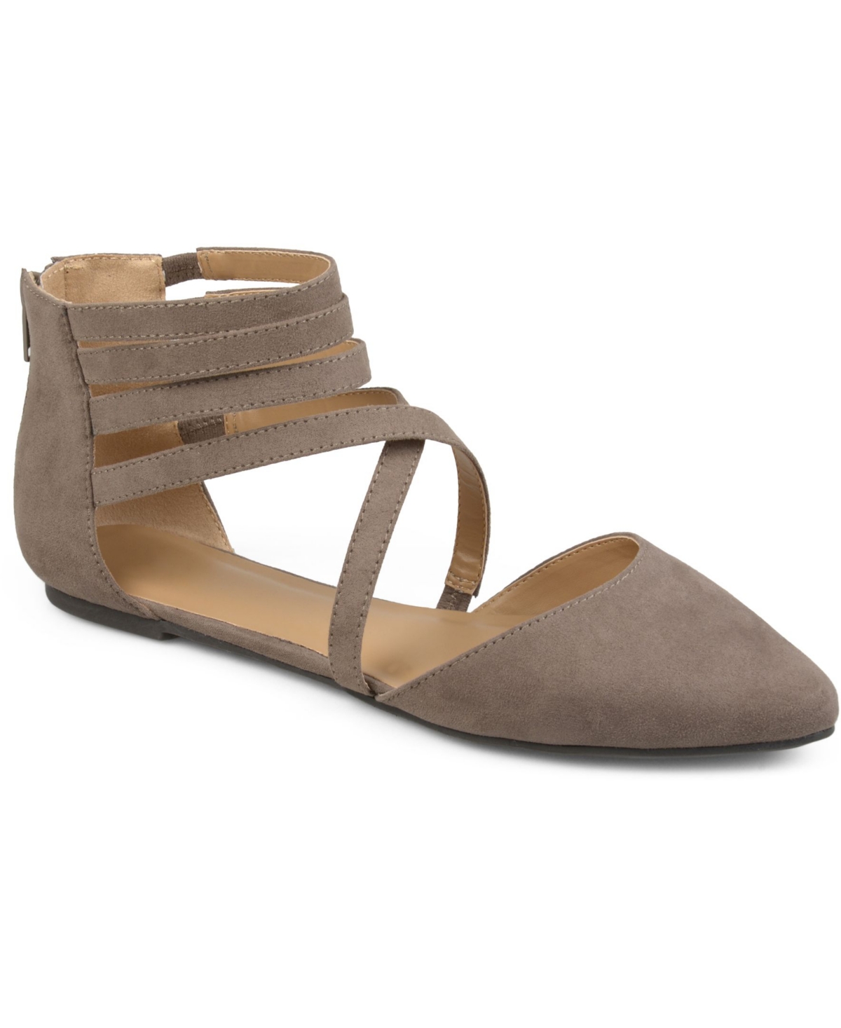 Women's Marlee Strappy Pointed Toe Flats - Taupe