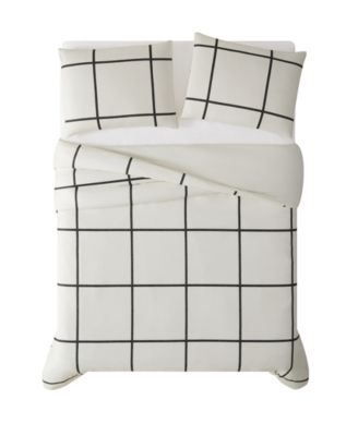 truly soft kurt windowpane duvet cover set