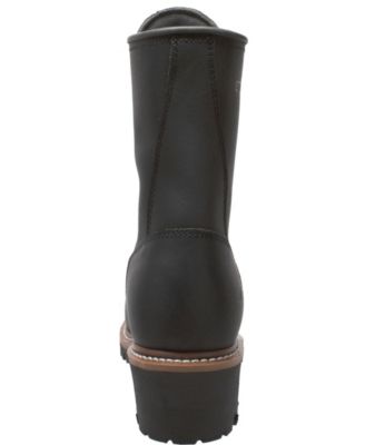 Men's 9" Waterproof Logger Black