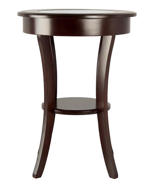 Winsome Cassie Round Accent Table With Glass Reviews Furniture