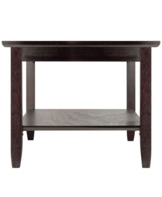 Genoa Rectangular Coffee Table with Glass Top and Shelf