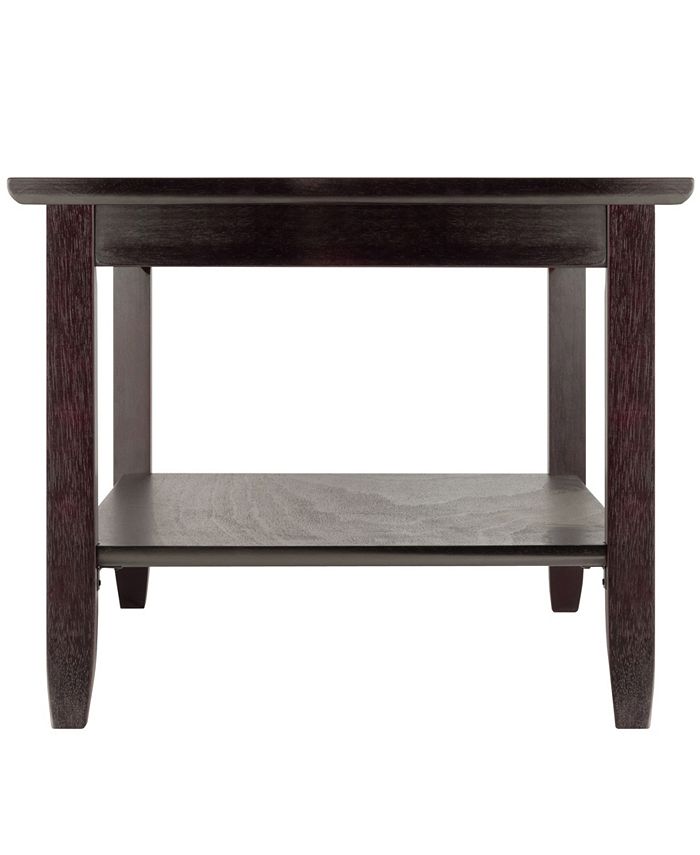 Winsome Genoa Rectangular Coffee Table with Glass Top and Shelf Macy's