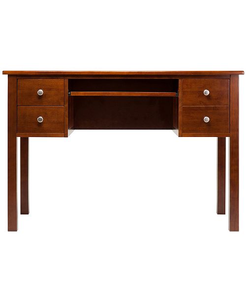 Winsome Emmett Writing Desk With Pull Out Keyboard And Two Drawers