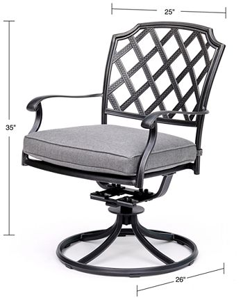 Agio - Vintage II Swivel Chair With Sunbrella&reg; Cushion, Created For Macy's