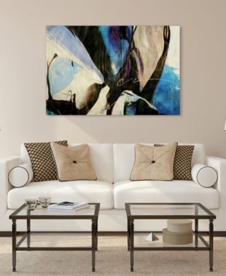 'Motivos' Frameless Free Floating Tempered Art Glass Wall Art - 32" x 48''