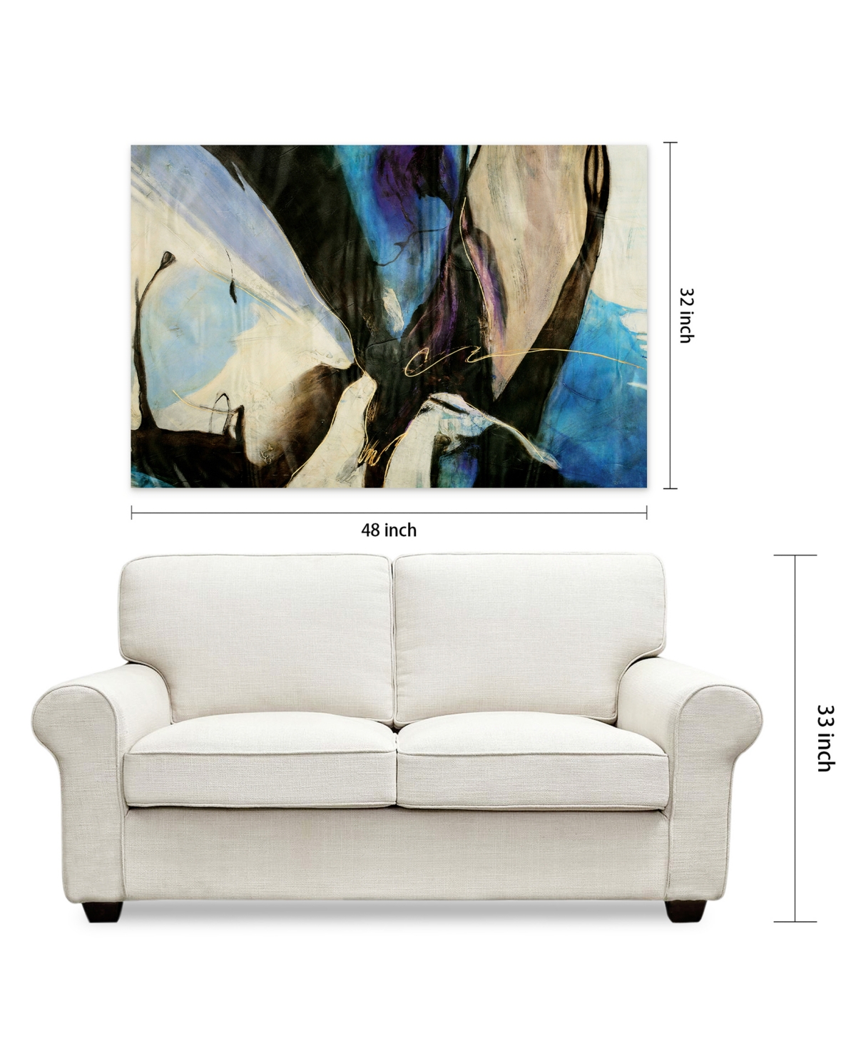 Empire Art Direct 'Motivos' Frameless Free Floating Tempered Art Glass Wall Art - 48''