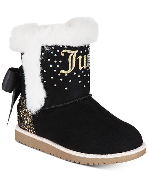Juicy Couture Toddler Girls Black Cozy Boots & Reviews