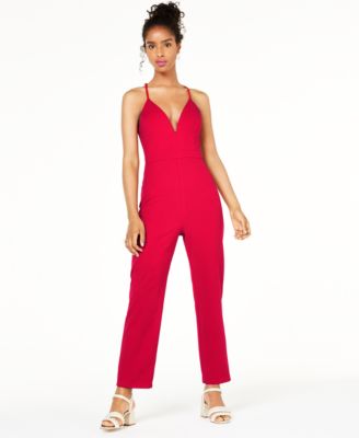 macy's red jumpsuits