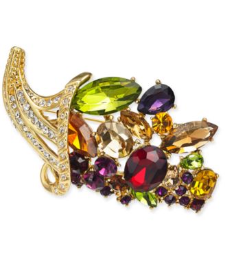 Charter Club - Gold-Tone Crystal Cornucopia Pin