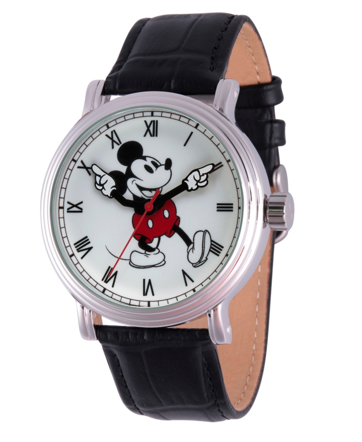 Men's Disney Mickey Mouse Black Strap Watch 44mm - Black