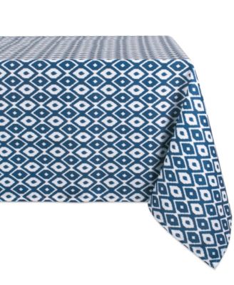 Design Imports Ikat Outdoor Tablecloth with Zipper 60" x 120"