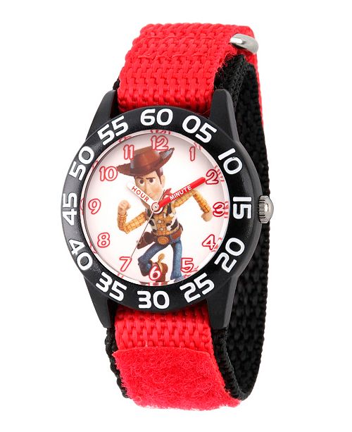 Ewatchfactory Boy S Disney Toy Story 4 Woody Red Plastic Time