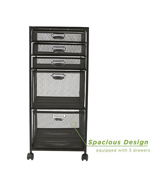 Mind Reader 5 Tiered Drawer Storage Cart Utility Cart Reviews