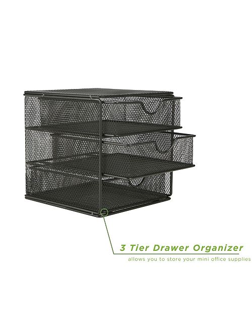 Mind Reader Mesh Mini 3 Tier Drawer Organizer Reviews Cleaning
