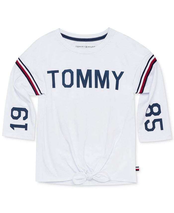 tommy hilfiger tie front shirt
