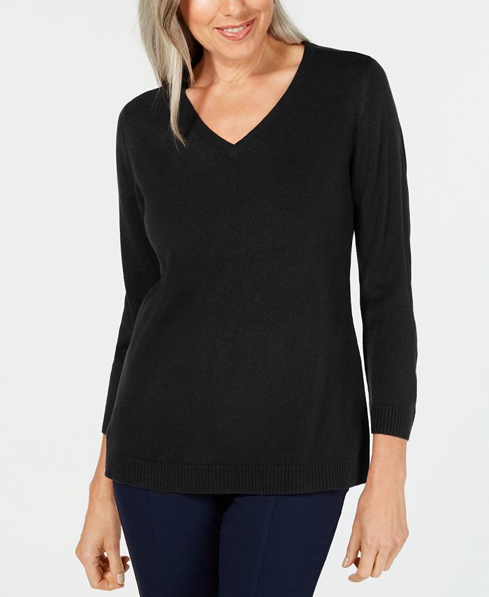 Karen Scott V-Neck Sweater, Created for Macy's - Macy's