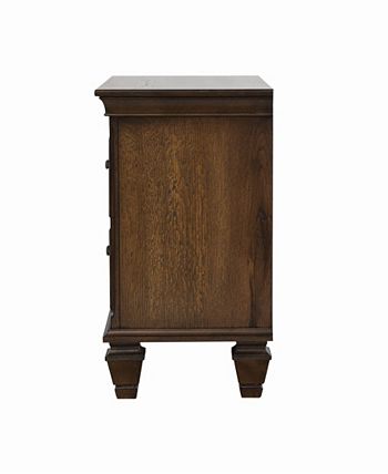 Macy's - Franco 2-drawer Nightstand with Pull Out Tray Burnished Oak