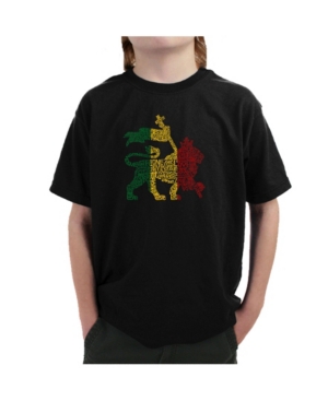 image of La Pop Art Big Boy-s Word Art T-Shirt, One Love