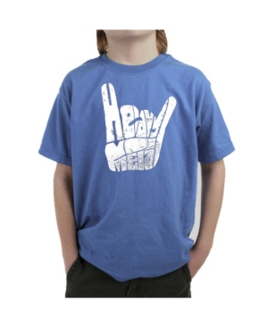 La Pop Art Big Boy's Word Art T-Shirt - Heavy Metal