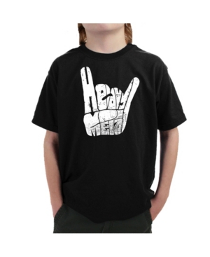 image of La Pop Art Big Boy-s Word Art T-Shirt - Heavy Metal