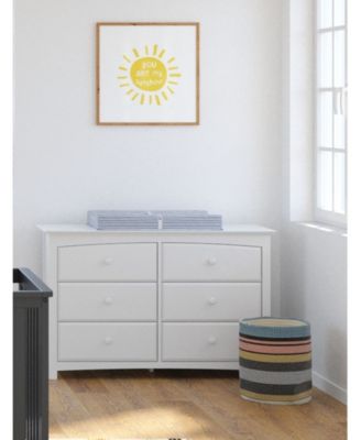 Kenton 6 Drawer Bedroom or Kids Nursery Dresser - Overmax