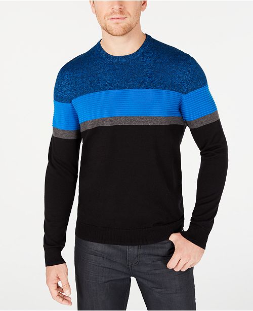 Alfani Men's Ottoman Striped Sweater, Created for Macy's & Reviews ...
