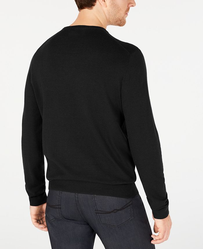 Alfani Men's Solid Crewneck Sweater, Created for Macy's - Macy's