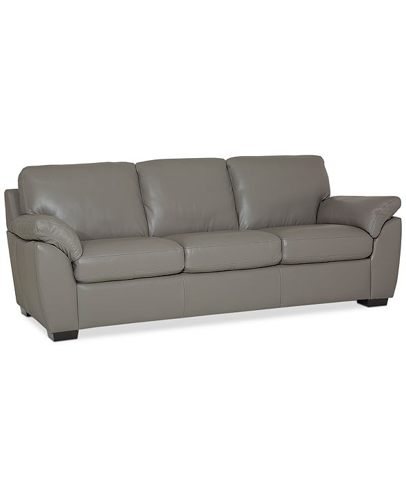 Furniture Lothan 87" Leather Sofa with 3 Cushions, Created for Macy's