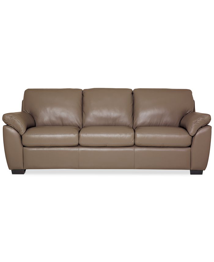 Furniture Lothan 87" Leather Sofa with 3 Cushions, Created for Macy's