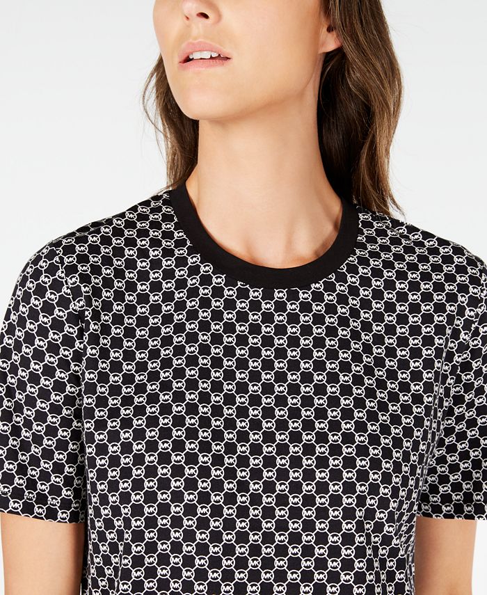 Michael Kors Cotton Logo-Print T-Shirt - Macy's