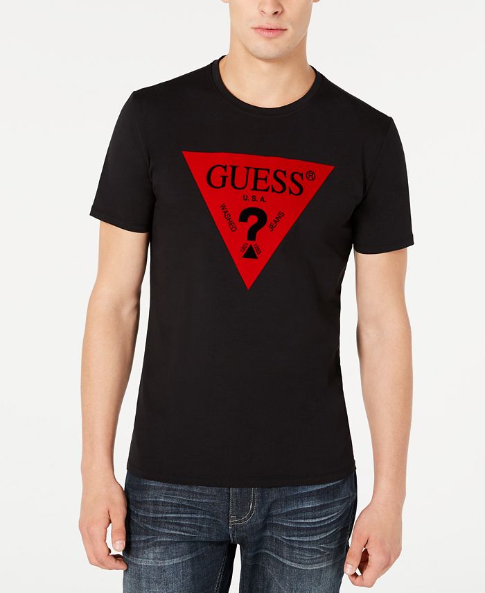 Red and black hotsell guess shirt