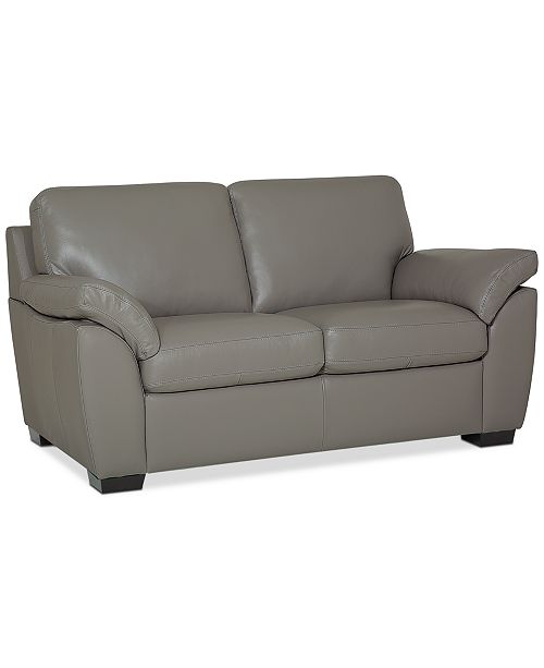 Furniture Lothan 64 Leather Loveseat Created For Macy S