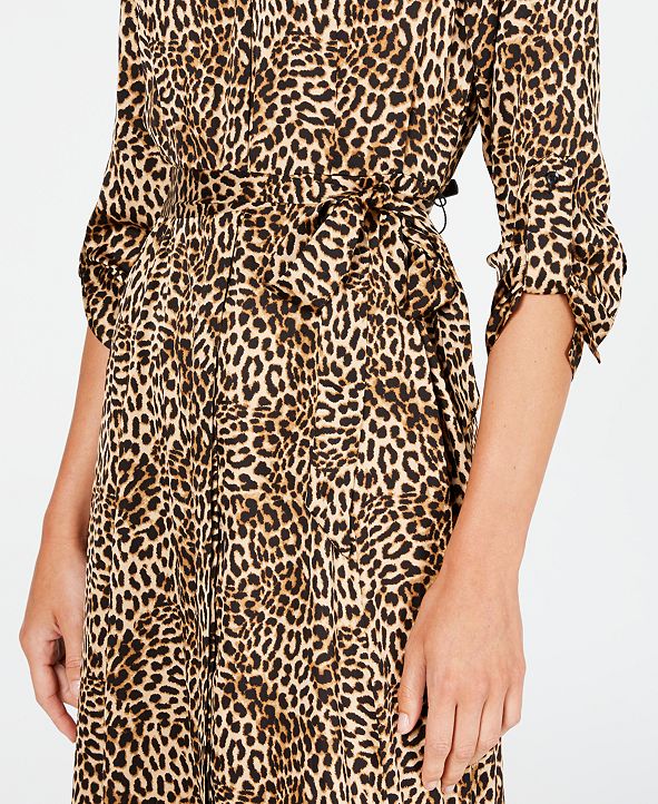 INC International Concepts INC Petite Belted Leopard Shirtdress ...