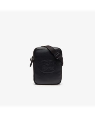 lacoste vertical camera bag black