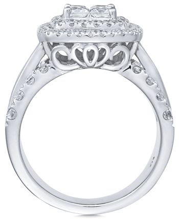 Macy's - Diamond Princess Halo Engagement Ring (2 ct. t.w.) in 14k Gold