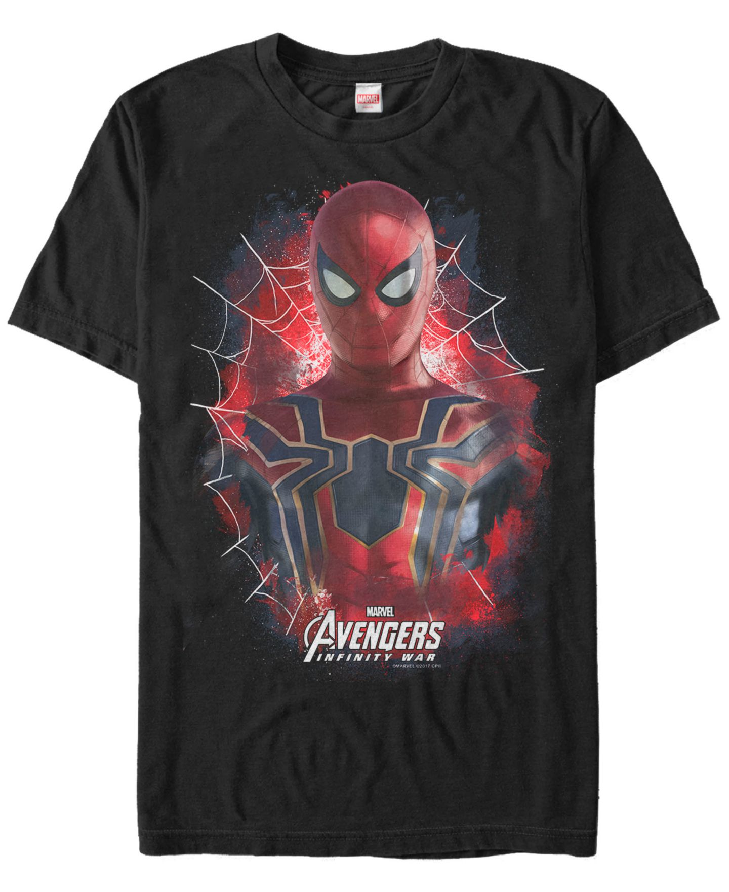 Мужская футболка Fifth Sun Marvel Avengers Infinity War Painted Spider-Man Short Sleeve, цвет: Чёрный — фото 1