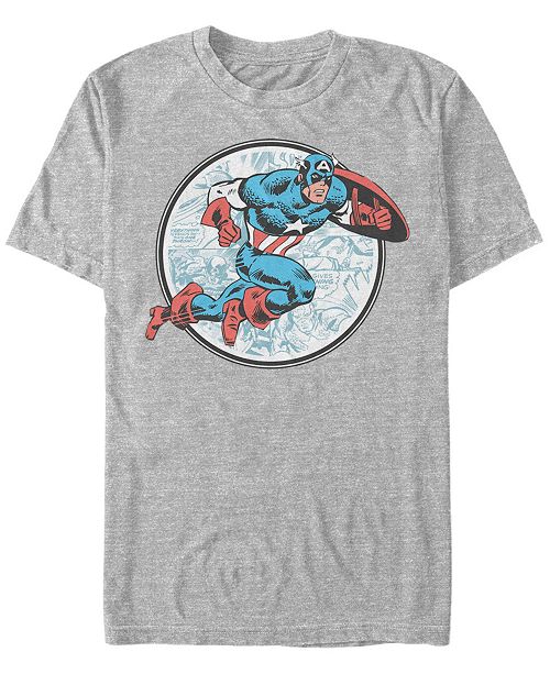 Marvel Men S Comic Collection Retro Captain America Short Sleeve T Shirt Reviews T Shirts Men Macy S